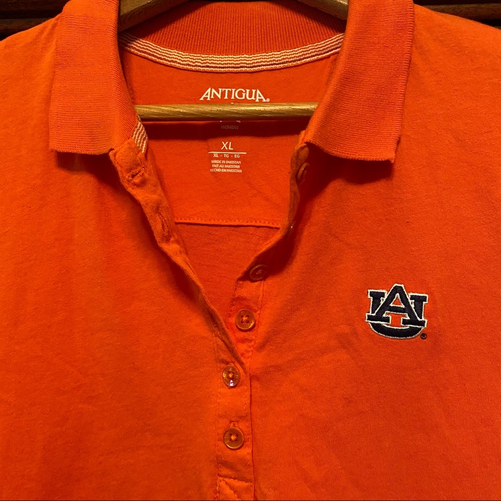 NWOT Ladies Auburn Tigers Pique Polo Shirt by Antigua